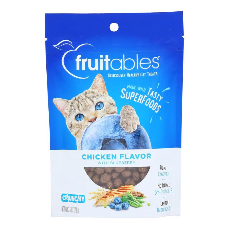 Fruitables Organic Cat Treats 2.5 oz Bag Chicken/Blueberry Flavored